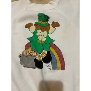 Vintage 1991 Pot of Gold Teddy Bear Sweatshirt L USA